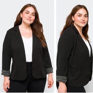 NWT Skies are Blue x Stitch Fix Asa Knit Blazer Black 3XL